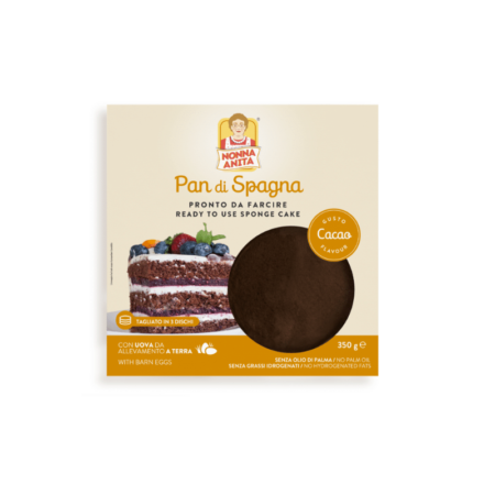 Confezione Pan di Spagna al cacao con glutine in 3 dischi